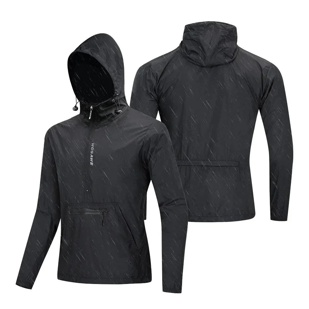 Veste coupe-vent à capuche pour homme pour le cyclisme
